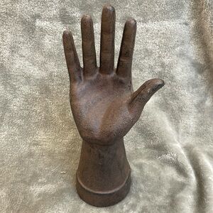 Cast Iron Hand Vintage Mannequin Ring Holder Paperweight Prop Halloween Tarot A